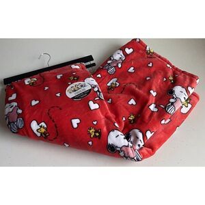 Peanuts Snoopy Heart Valentine's Day Throw Red Super Soft 60 X 70” Woodstock NEW